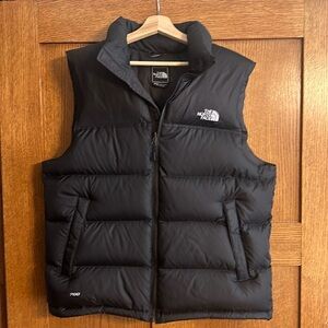 The North Face 700 Black Puffer Vest - Size LARGE - Like New - GOOSE DOWN